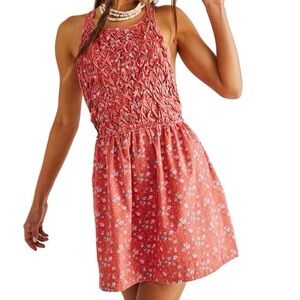 Free People Women's Petunia Mini Dress, Petunia Combo, Size Large